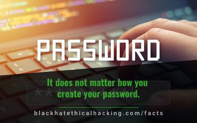 Fact: It does not matter how you create your Password