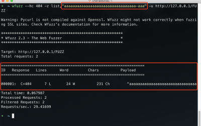 Offensive Security Tool: Wfuzz