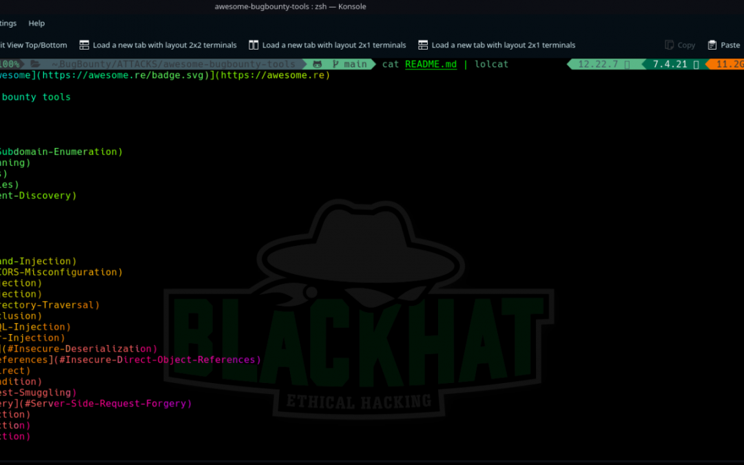 Offensive Security Tools: Awesome Bug Bounty Tools