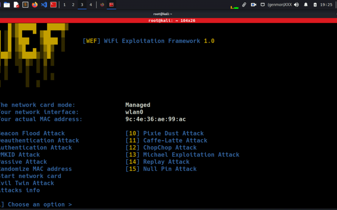 Offensive Security Tool: WEF (WiFi Exploitation Framework)