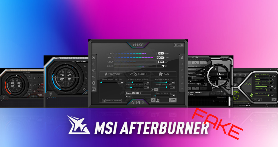 fake MSI Afterburner ryptocurrency miners