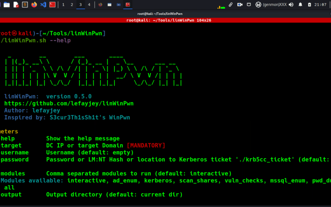 Offensive Security Tool: linWinPwn