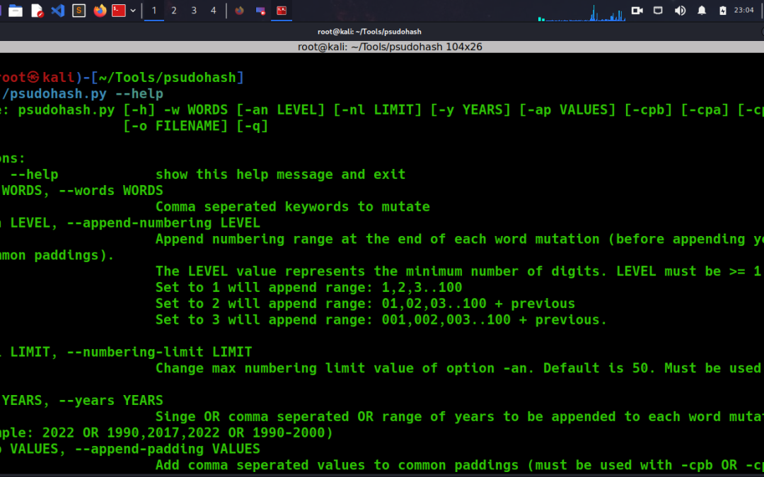 Offensive Security Tool: Psudohash