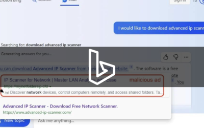 Bing Chat Vulnerable to Malvertising: Fake Download Sites Distributing Malware