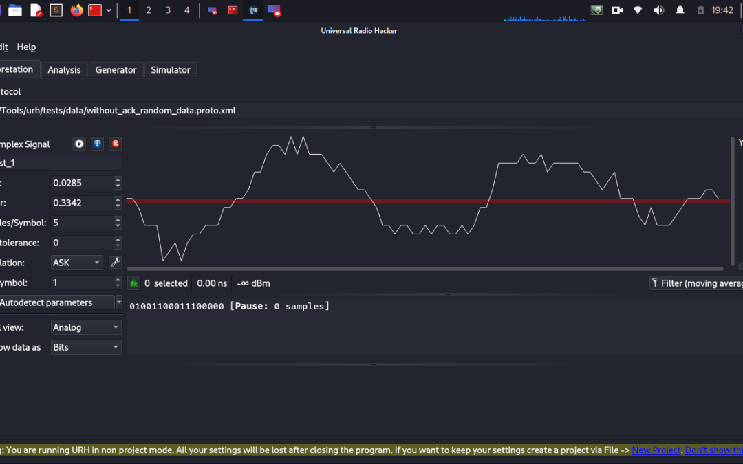 Digital Forensics Tool: Universal Radio Hacker (URH)