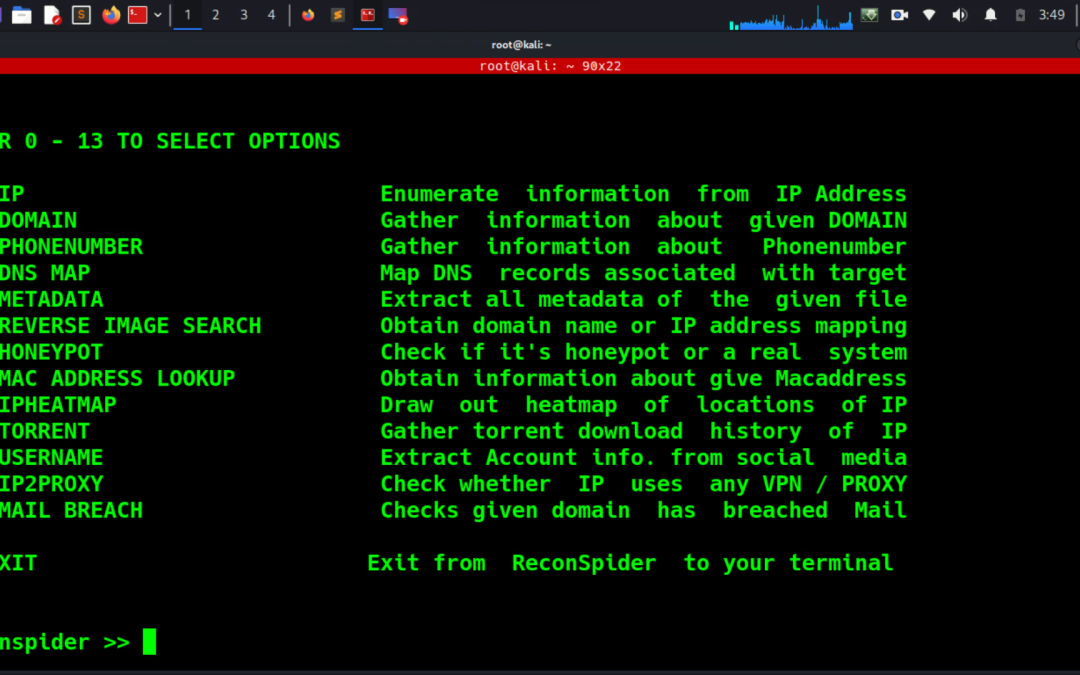 Recon Tool: ReconSpider