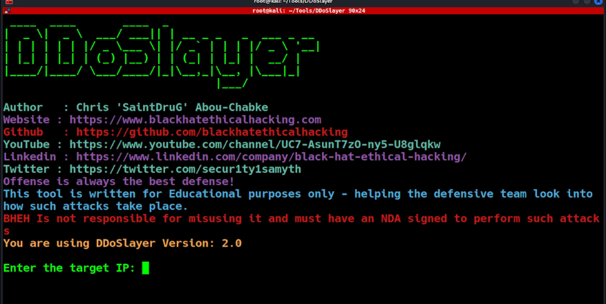 Offensive Security Tool: DDoSlayer