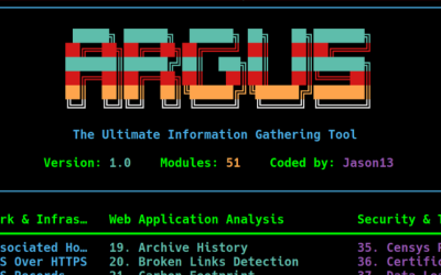 Recon Tool: Argus